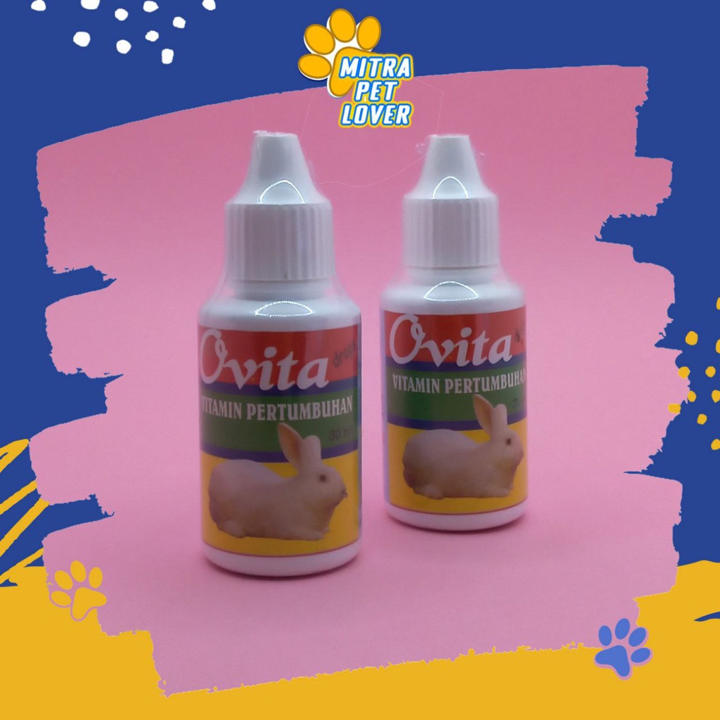 MULTIVITAMIN PERTUMBUHAN KELINCI - OVITA DROP 30 ML ORIGINAL - TINGKATKAN IMUN DAYA TAHAN TUBUH &amp; METABOLISME RABBIT ANTI STRESS &amp; SAKIT - AMAN SEHAT AMPUH - MURAH ASLI GARANSI KUALITAS PET ANIMAL TAMASINDO OBAT &amp; VITAMIN TERNAK HEWAN MITRAPETLOVER