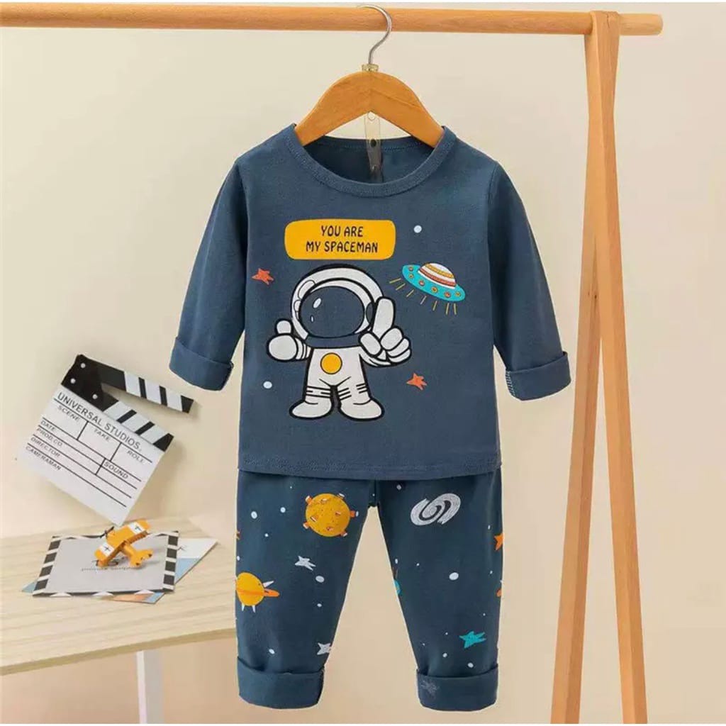 PROMO-SETELANANAK PIYAMA KAOS ANAK TERBARU PIYAMA SPACE MAN 1-5 TAHUN