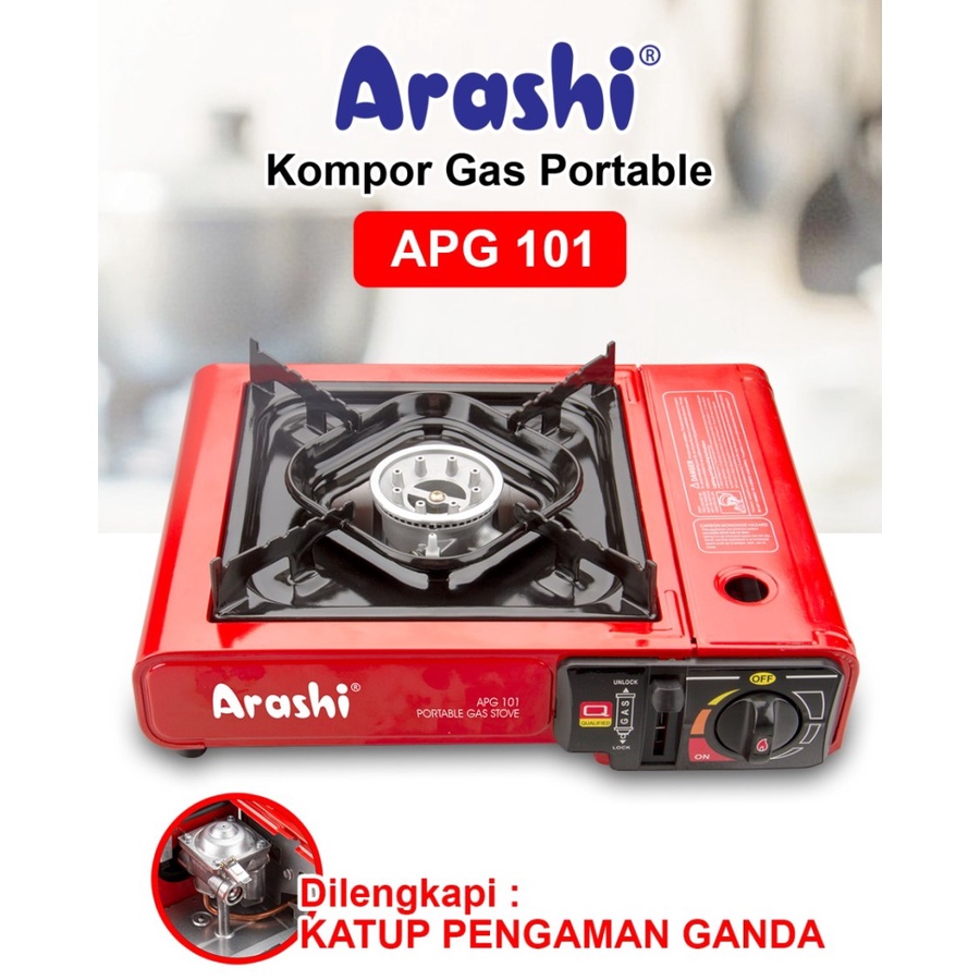 KOMPOR PORTABLE ARASHI APG 101/102 NEW GARANSI RESMI