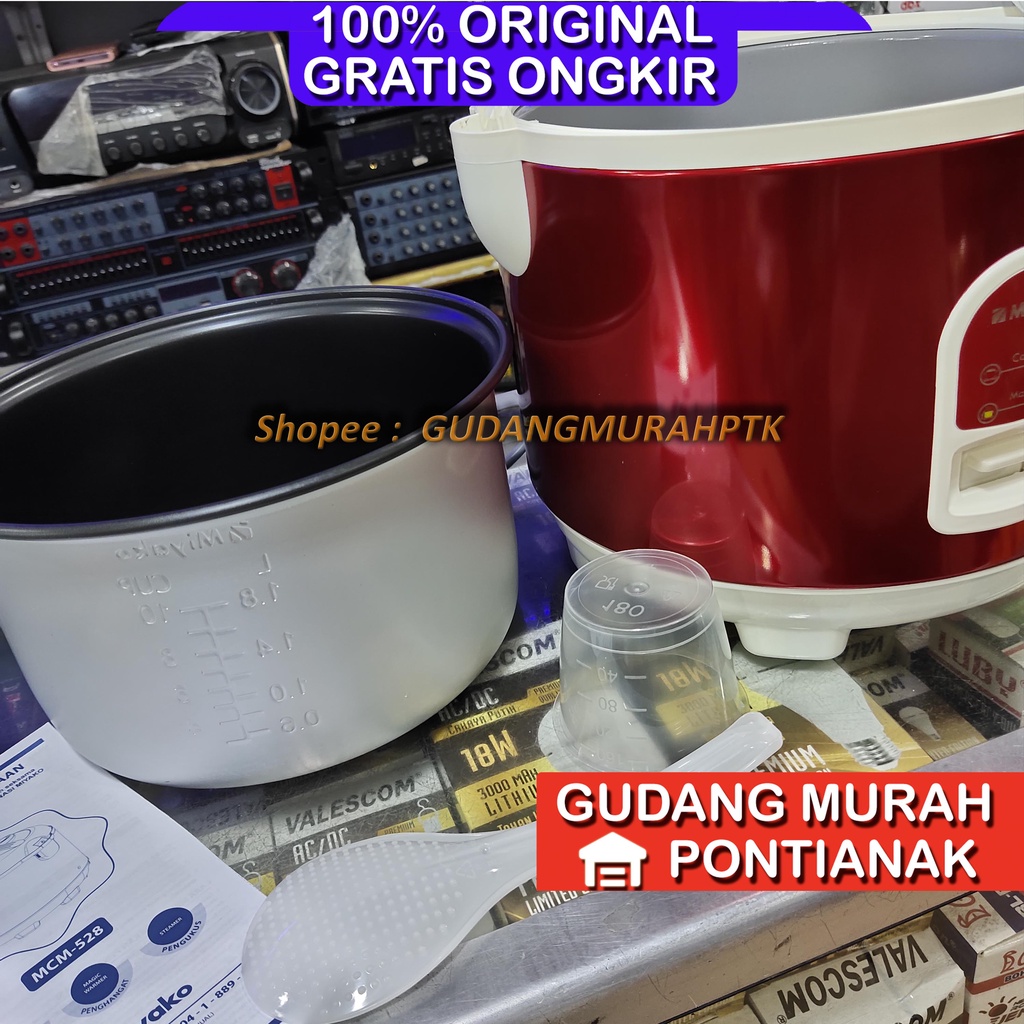 Ricecooker Miyako 528 TS Merah Kilat magicom penanak nasi