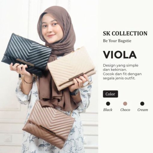TAS SELEMPANG VIOLA SK COLLECTION BAHAN CCI PREMIUM MEWAH