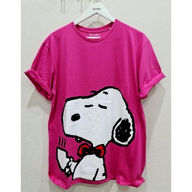 kaos wanita oversize/kaos ryuka viral oversize snoppy