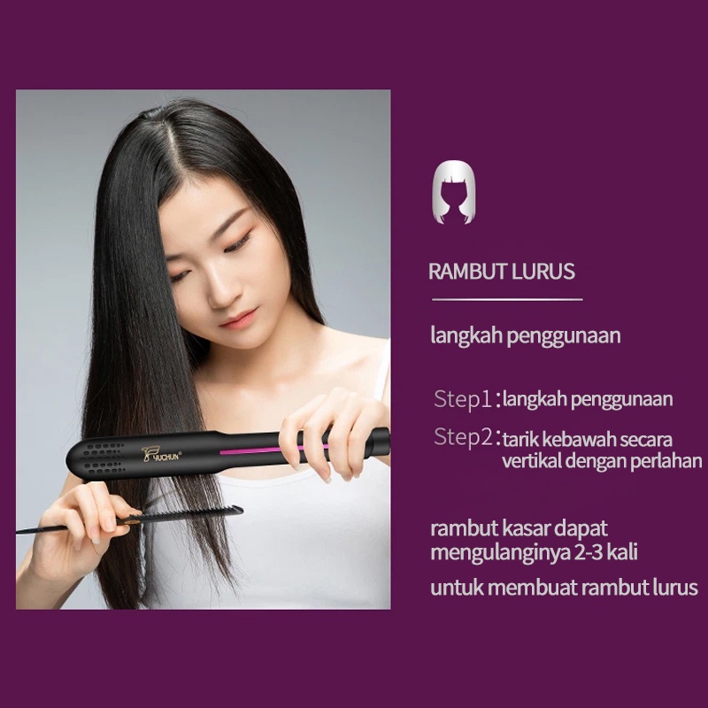 Newstyle Keriting / Catokan Rambut Hair Straightener /suhu konstan 220°/Pengeriting Rambut 2 IN 1 30W