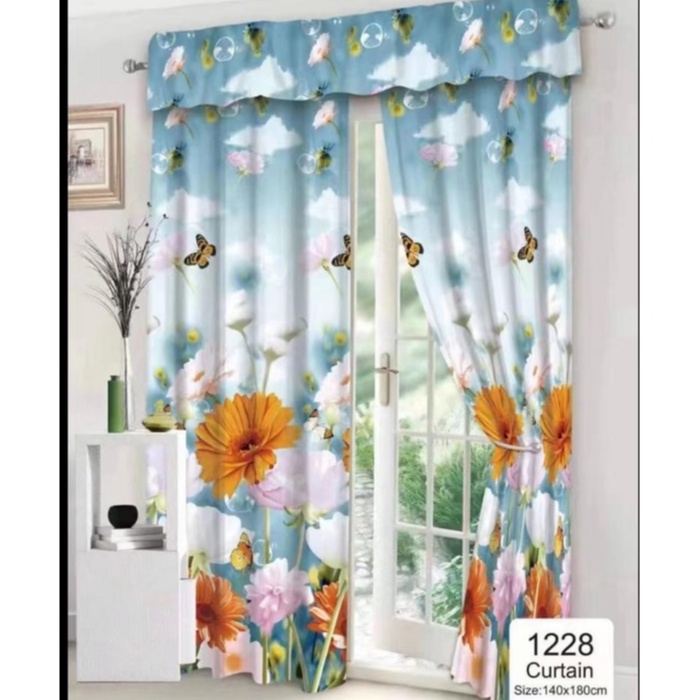 Gorden Motif Minimalis Gorden Jendela Pintu Size 140cm X 180cm