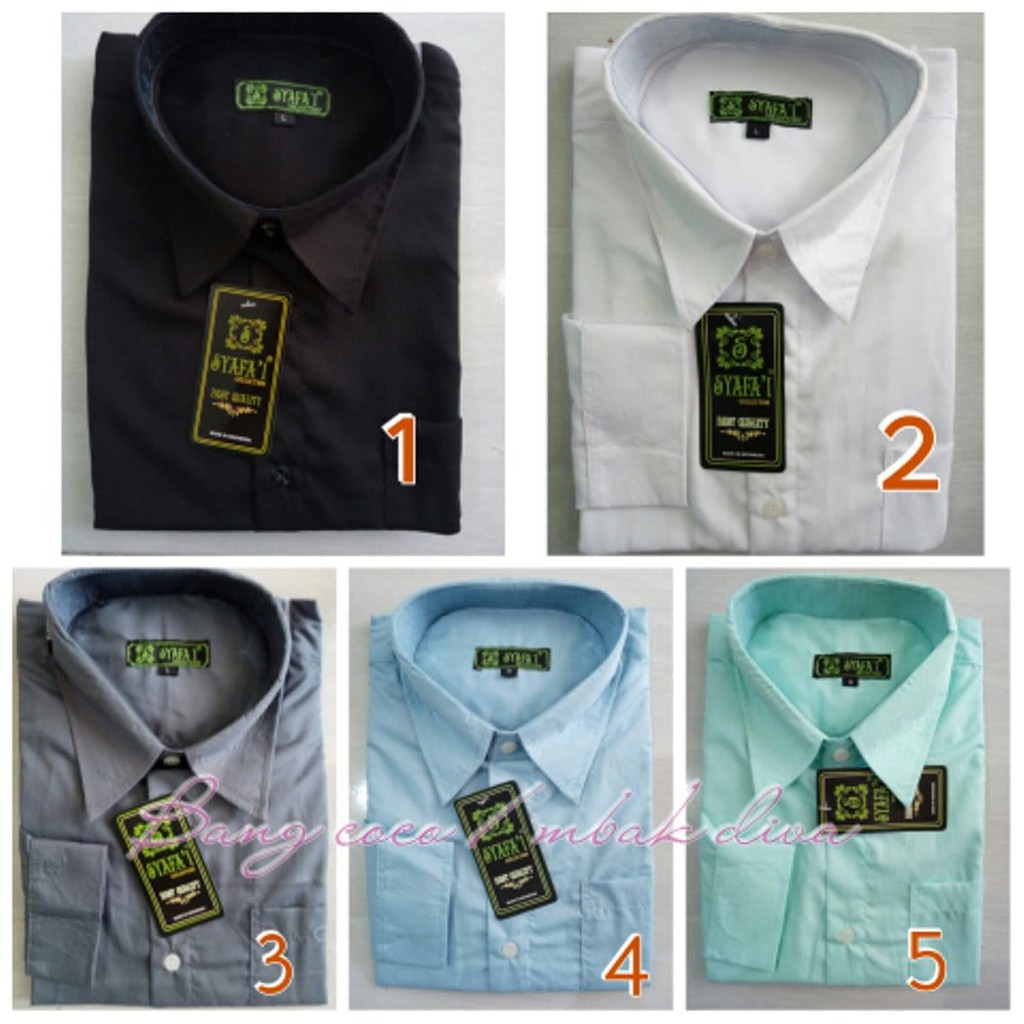 Baju formal putih polos | Kemeja formal pria | Baju Kantor (Ready Stock)