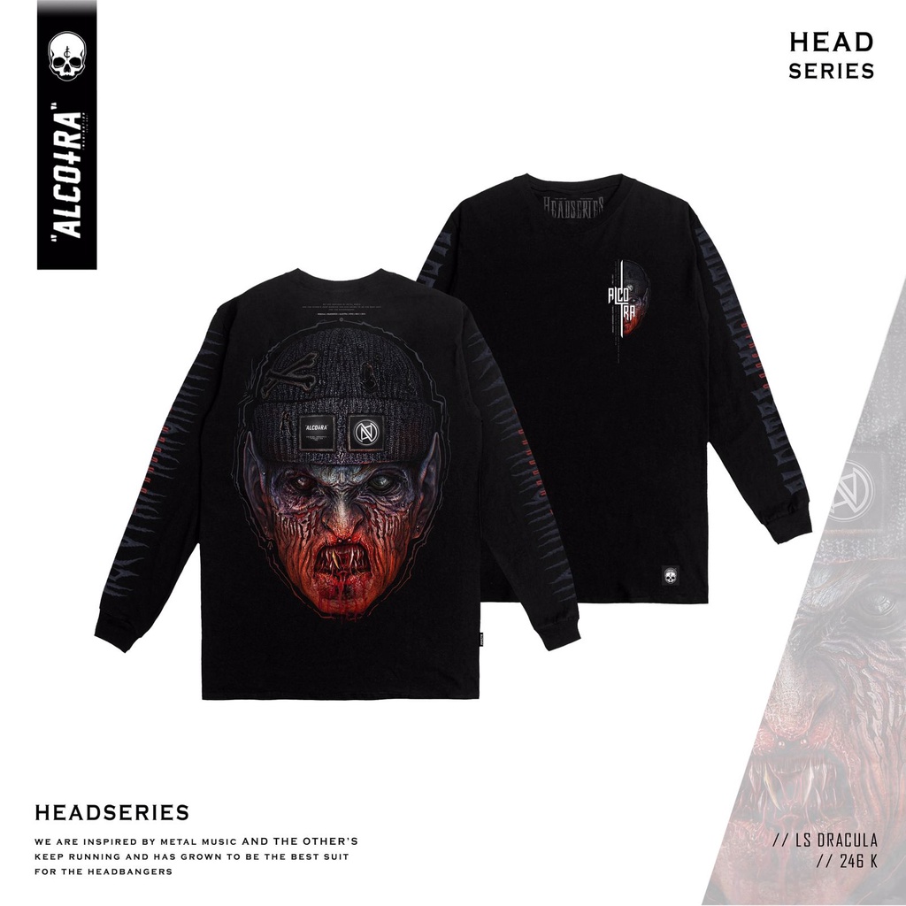 ALCOTRA - LS DRACULA // LONGSLEEVE DRACULA // KAOS LENGAN PANJANG ALCOTRA #HEADSERIES