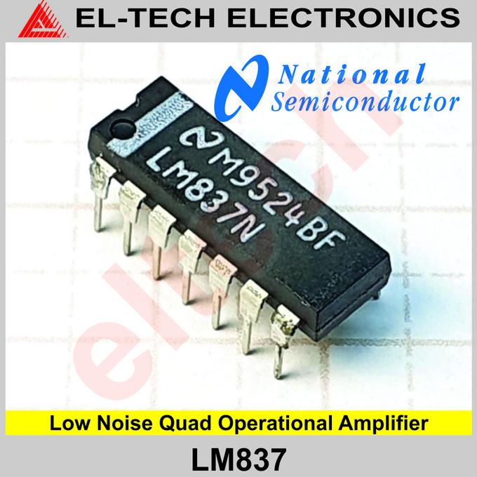 LM837 LM837N LM 837 837N Low Noise Quad Operational Amplifier elt3ch Berkualitas
