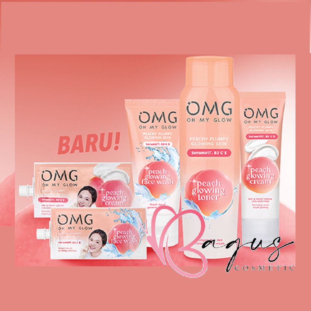 ⭐BAGUS⭐ OMG Skincare Series | Oh My Glow Face Wash - Serum | Moisturizer Cream | Toner Sachet Travel Pack Full Size