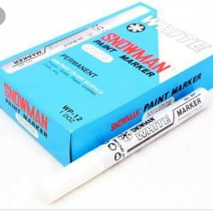 

Spidol putih snowman white paint marker wp 12 wp12 wp-12