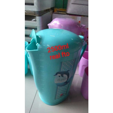 teko set dolpin 1 teco dan 6 cangkir tebal