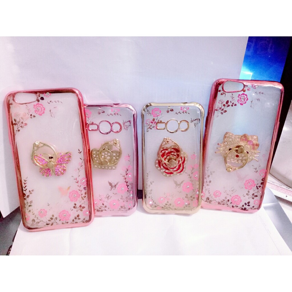 Softcase hanphone Oppo F3   / f 3  Plus garden ring swarosky 3D