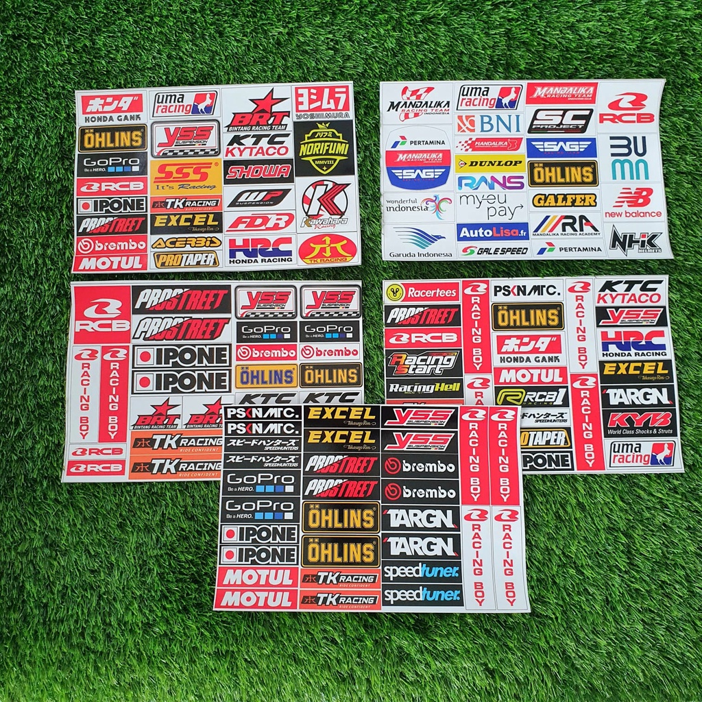 Sticker Pack Racing Stiker Motor harga perlembar