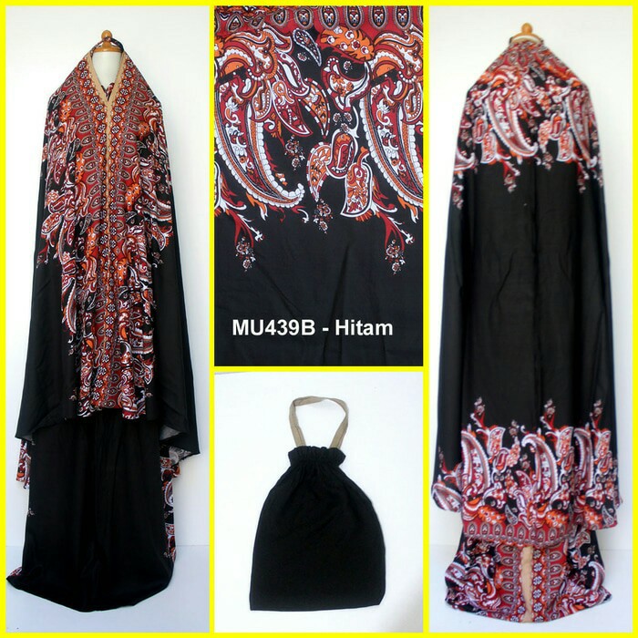 Mukena Bali Batik Hitam