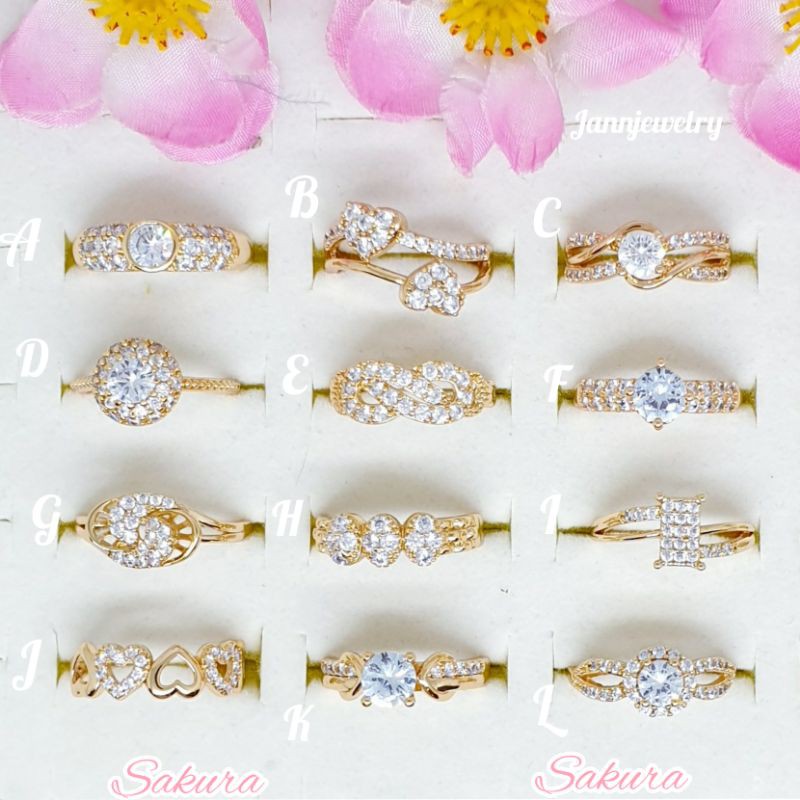 cincin korea style permata zirconia [SAKURA]