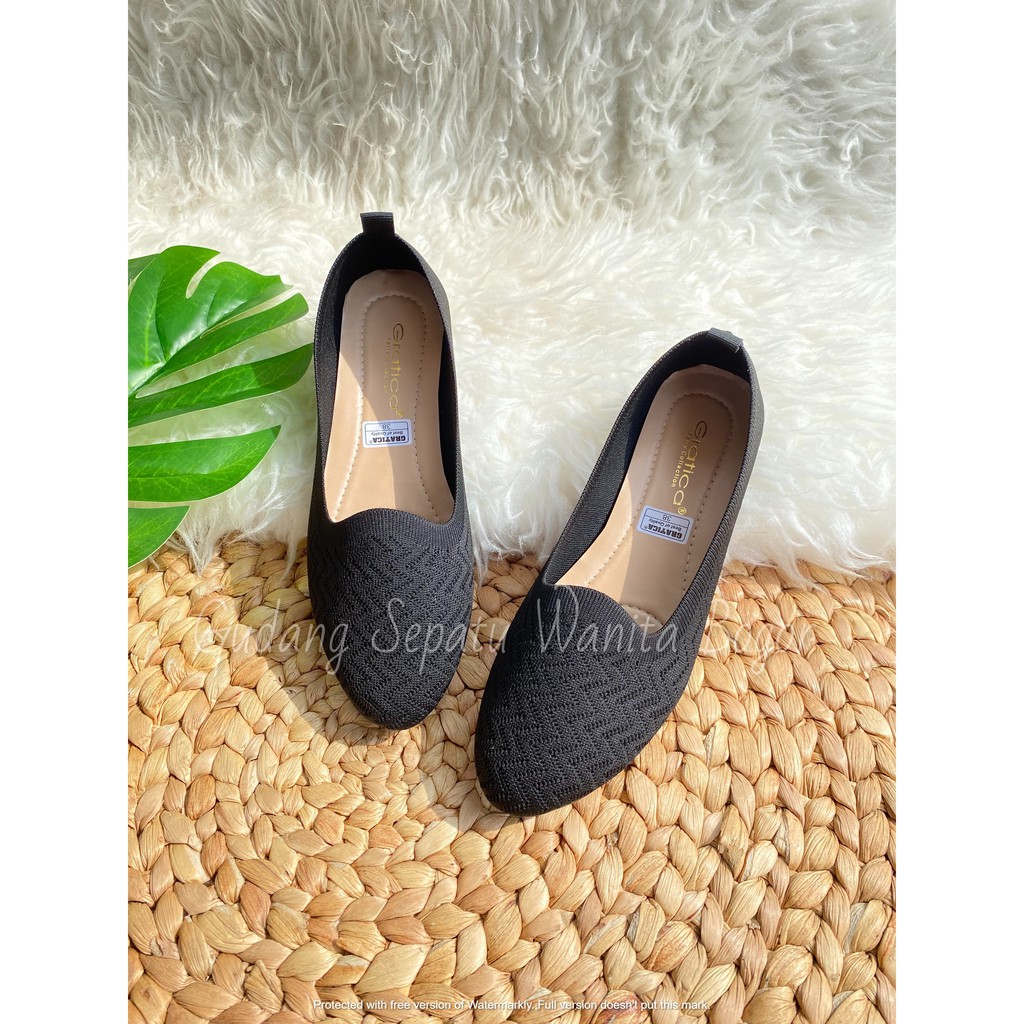 Gratica Sepatu Wanita Flat Shoes Rajut Dreyse 64