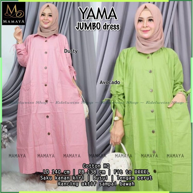 ES - GAMIS POLOS AXIO JUMBO MAXY SYARI BUSUI BUKAN WOLFIS ATAU MISBEE JERSEY XXXXL LD 138 140 XXXL