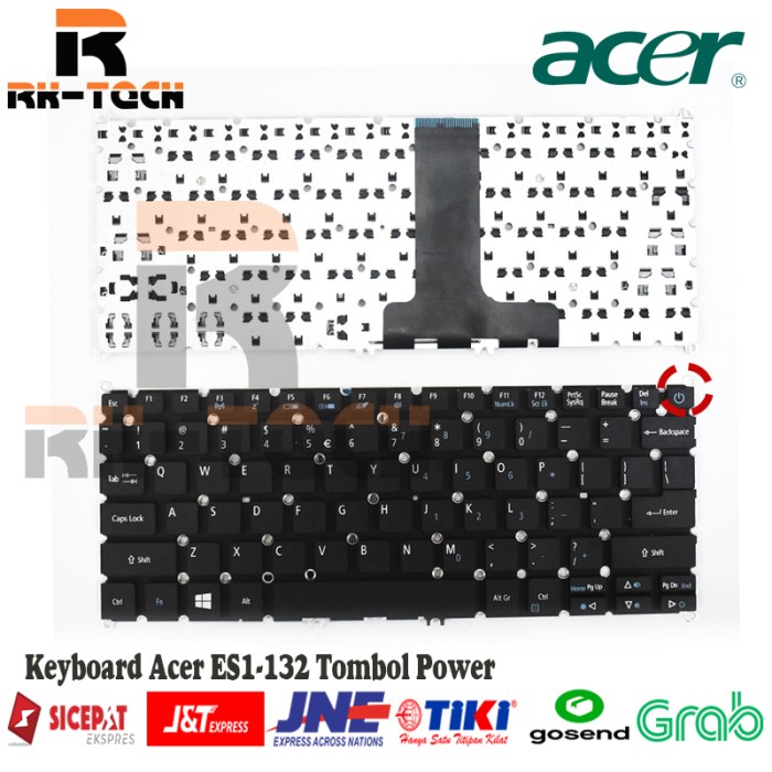 DIJAMIN PUAS Aksesoris Laptop Keyboard Acer Aspire 3 A311-31 C958 C3V4 ES11 ES1-132 Tombol Power