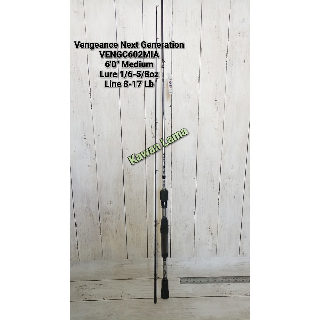 Joran ROd BC Abu Garcia VENGEANCE Next Generation  Baitcasting VENGC-602MIA - 8-17LB 180 cm 6''