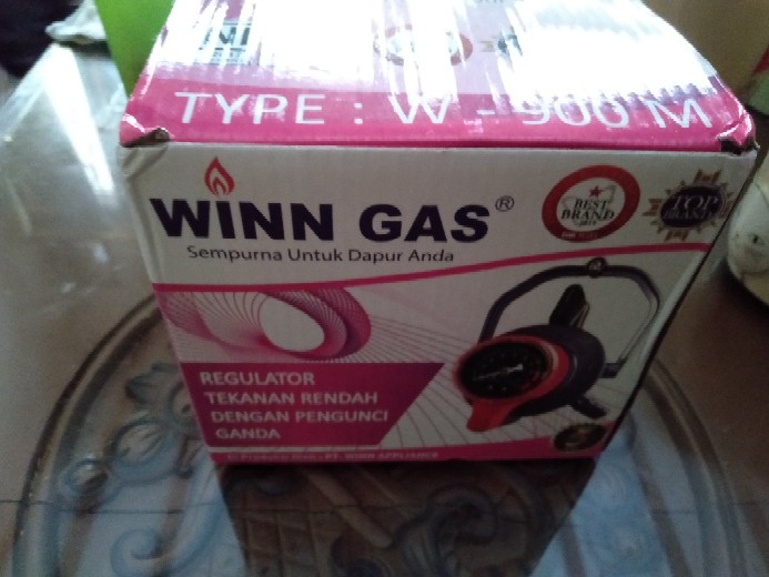 Regulator Winn Gas W-900 M Regulator Gas Lpg Pengaman Triple Lock Dan Meteran W900m