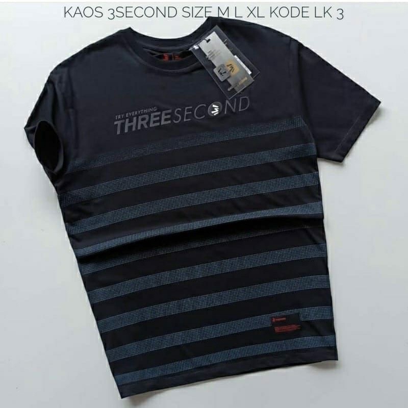 ATASAN PRIA KAOS LENGAN PENDEK ROUNDNECK 3SECOND ORI MATAHARI BRANDED