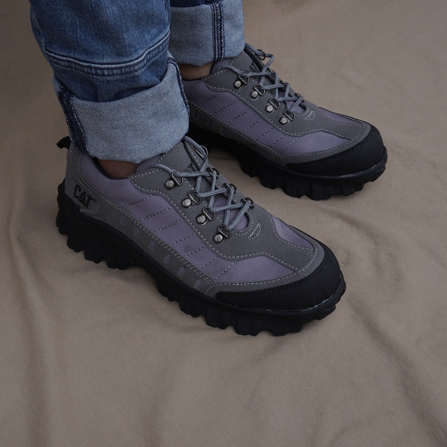SEPATU CATERPILLAR BULDOZER /SEPATU PRIA SAFETY /SEPATU KERJA/SEPATU BOOT PENDEK/ABU