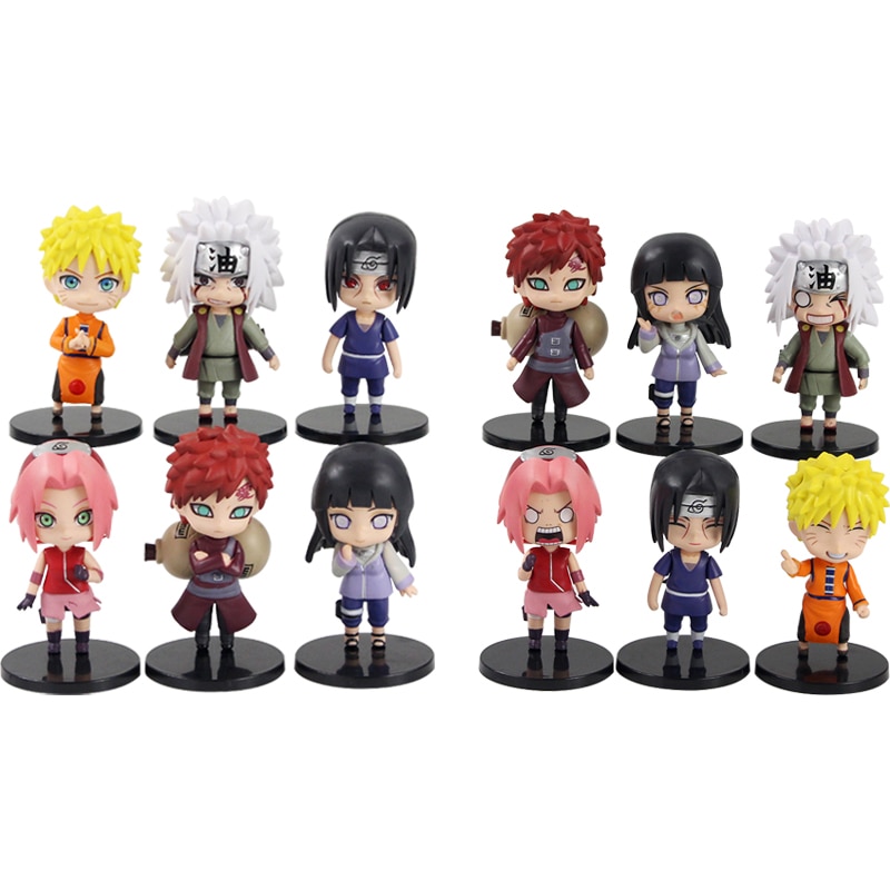 6pcs / Set Mainan Action Figure Tsunade Rock Lee Hyuga Neji Q Version Bahan Pvc