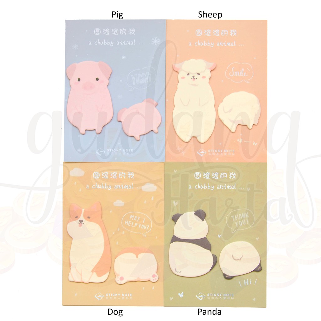 Sticky Notes Panda Sheep Domba Babi Dog Hachiko Lucu Unik Memo Note GH 301271