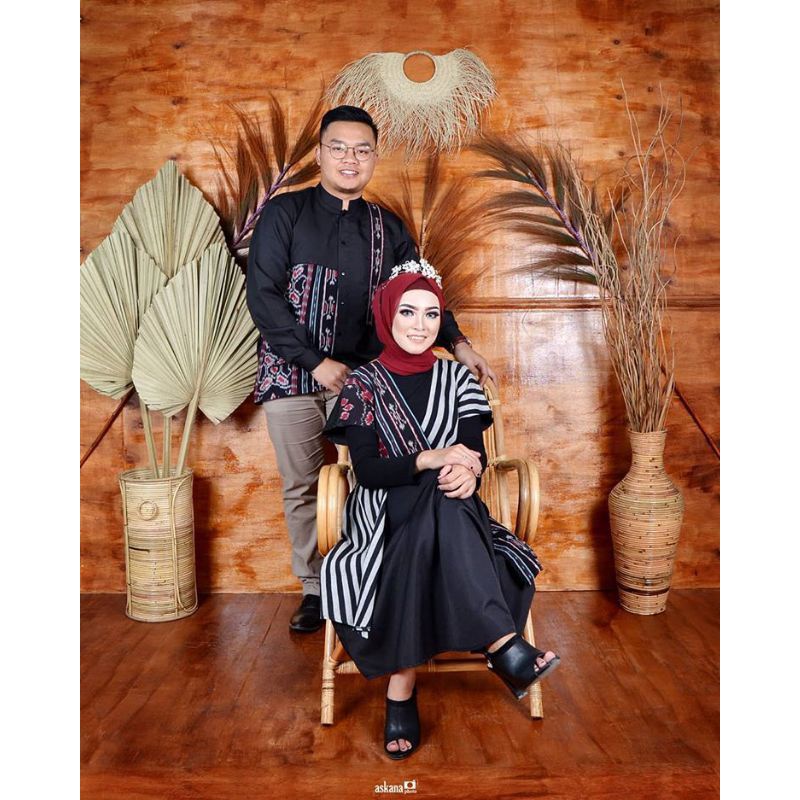 Jual Couple Tenun Set Tenun Couple Sarimbit Keluarga Baju Tenun