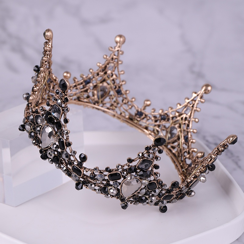 1pc Mahkota Tiara Mini Dengan Hiasan Kristal &amp; Mutiara