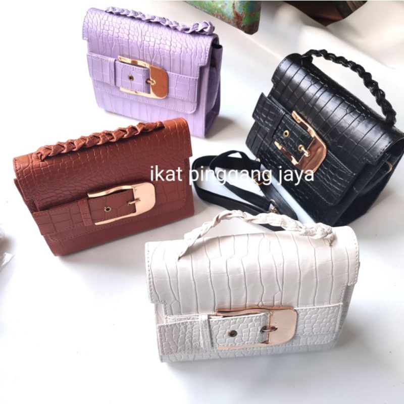 tas wanita tas selempang model terbaru/tas bermotif buaya