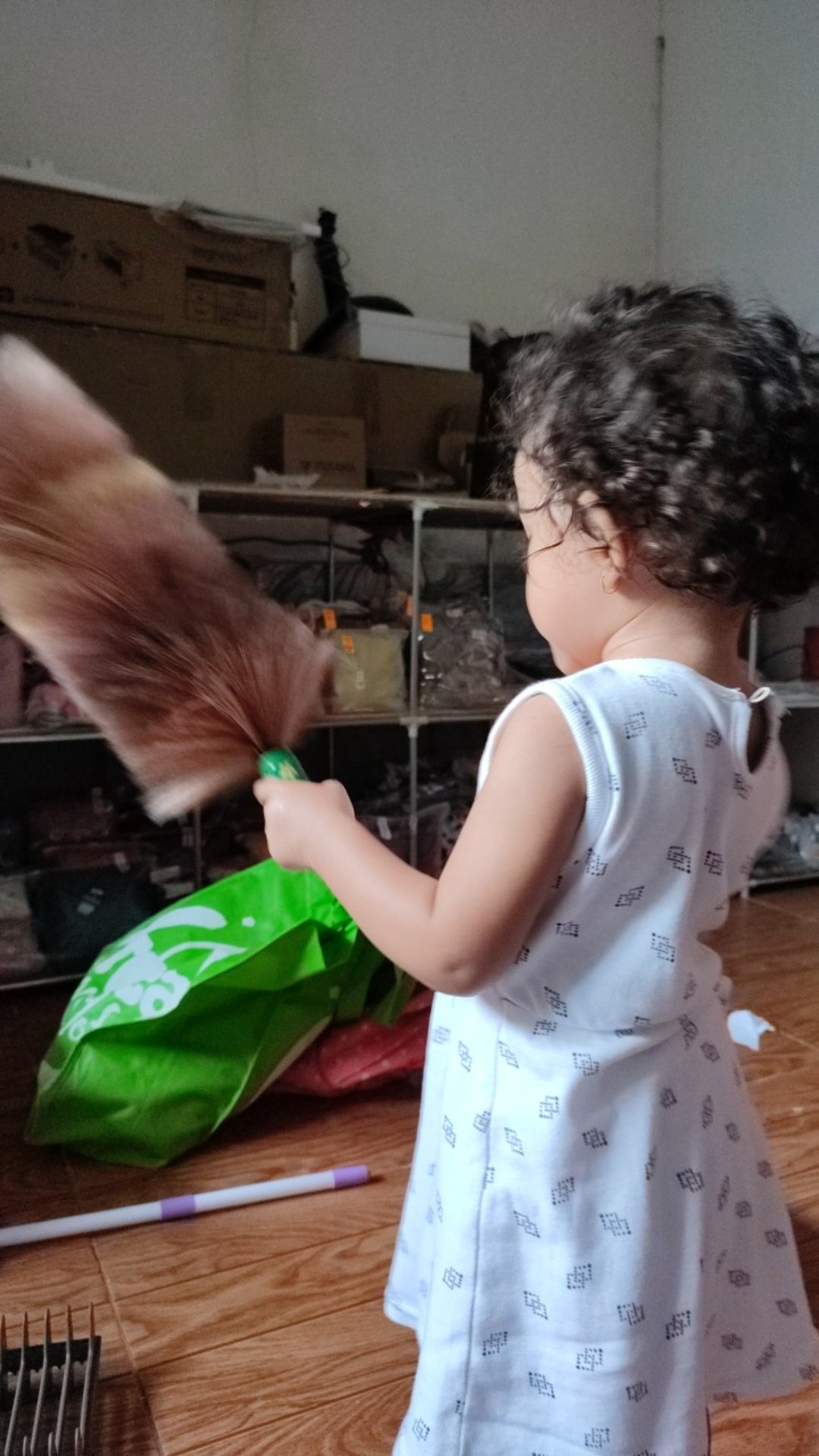 Kemoceng Pembersih Debu Bulu Halus Sintetis Panjang 45 Cm Murah Awet Bagus - Kamoceng Sintes