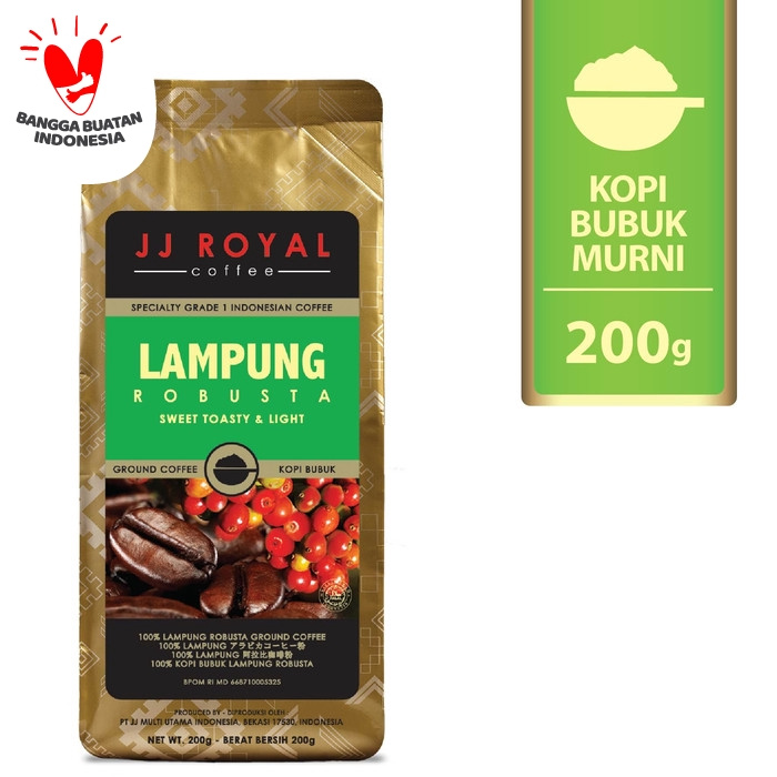 

MURAH Coffee/Kopi JJ Royal Lampung Robusta Ground Bag 200g