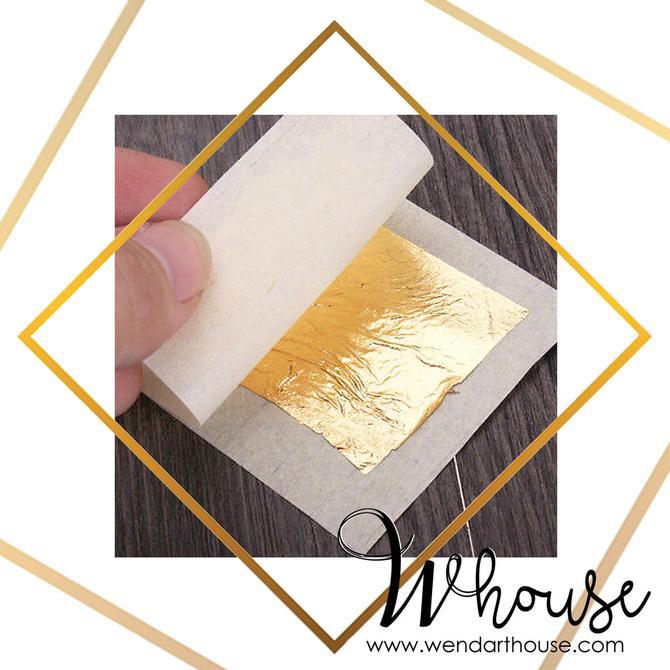 

31.87-Kue- Kertas Emas Murni 24K 4X4Cm 1Lembar -Terlengkap-Termurah-Dijamin.