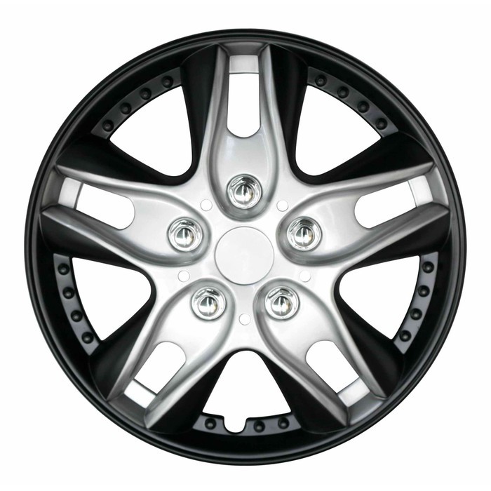 COVER VELG SPORT WHEEL DOP RODA LOWIN DESIGN 13 INCHI CHROME &amp; HITAM 5001 - 1 SET 4PCS