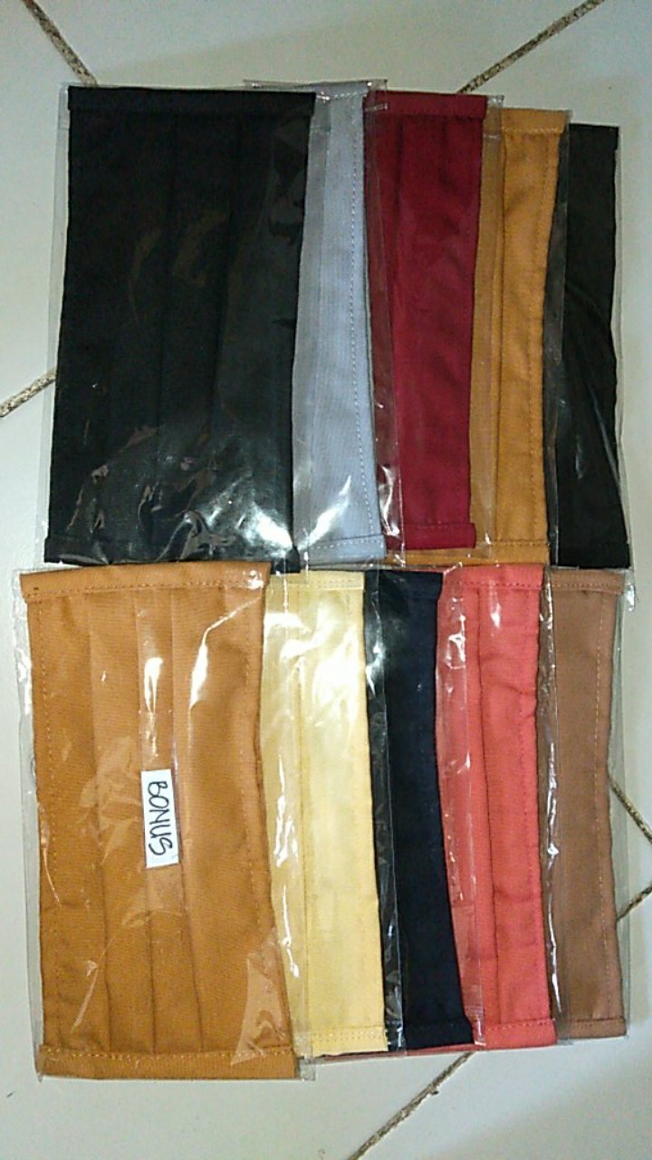 Masker Kain 2ply Bisa Diisi Tisu Tali Karet Earloop