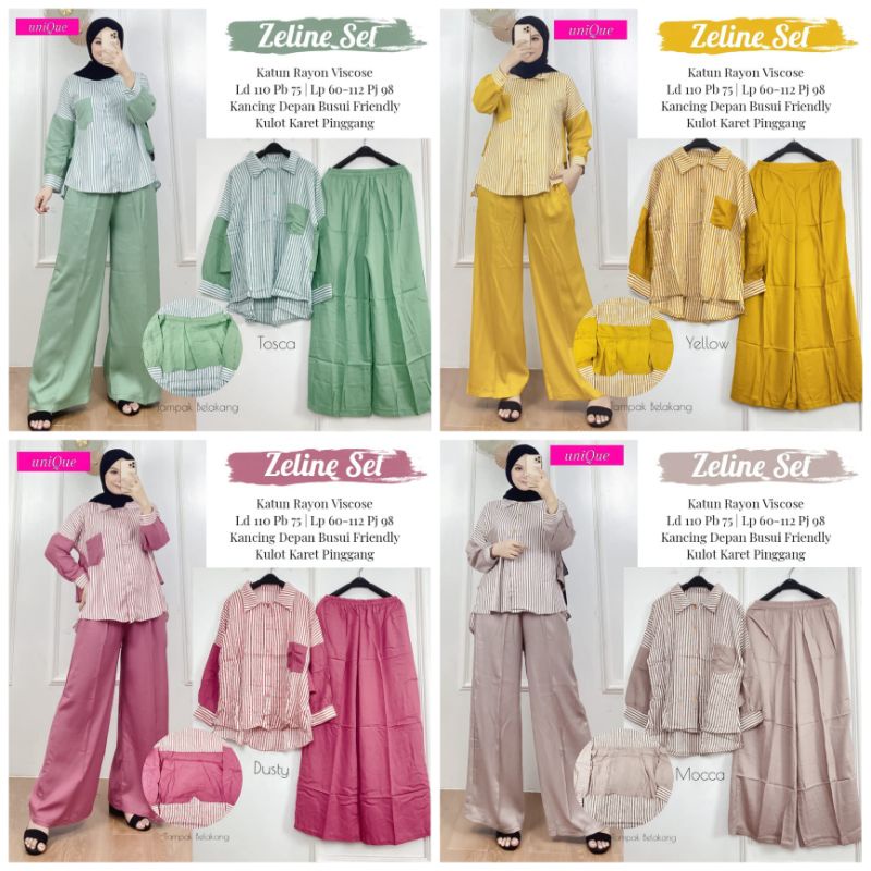 ZELIN DREYA SET KULOT ORI UNIQUE/RAYON ADEM/DAILY ONESET/ZOLA SET/SETELAN WANITA/ATASAN DAN KULOT