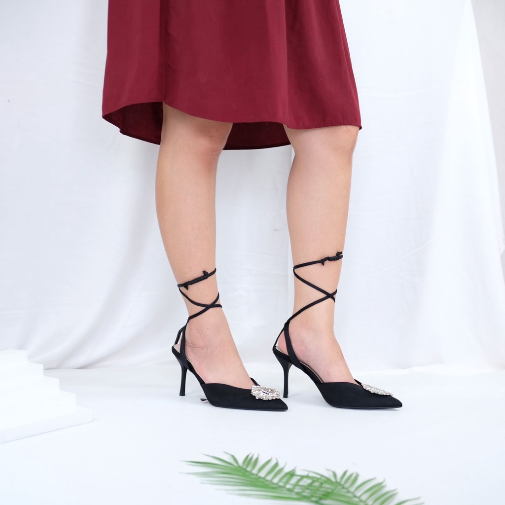 [7.7 Boombastis Sale⚡] - SEPATU WANITA HAK TINGGI ZS414 BALERINA HEELS PREMIUM IMPORT