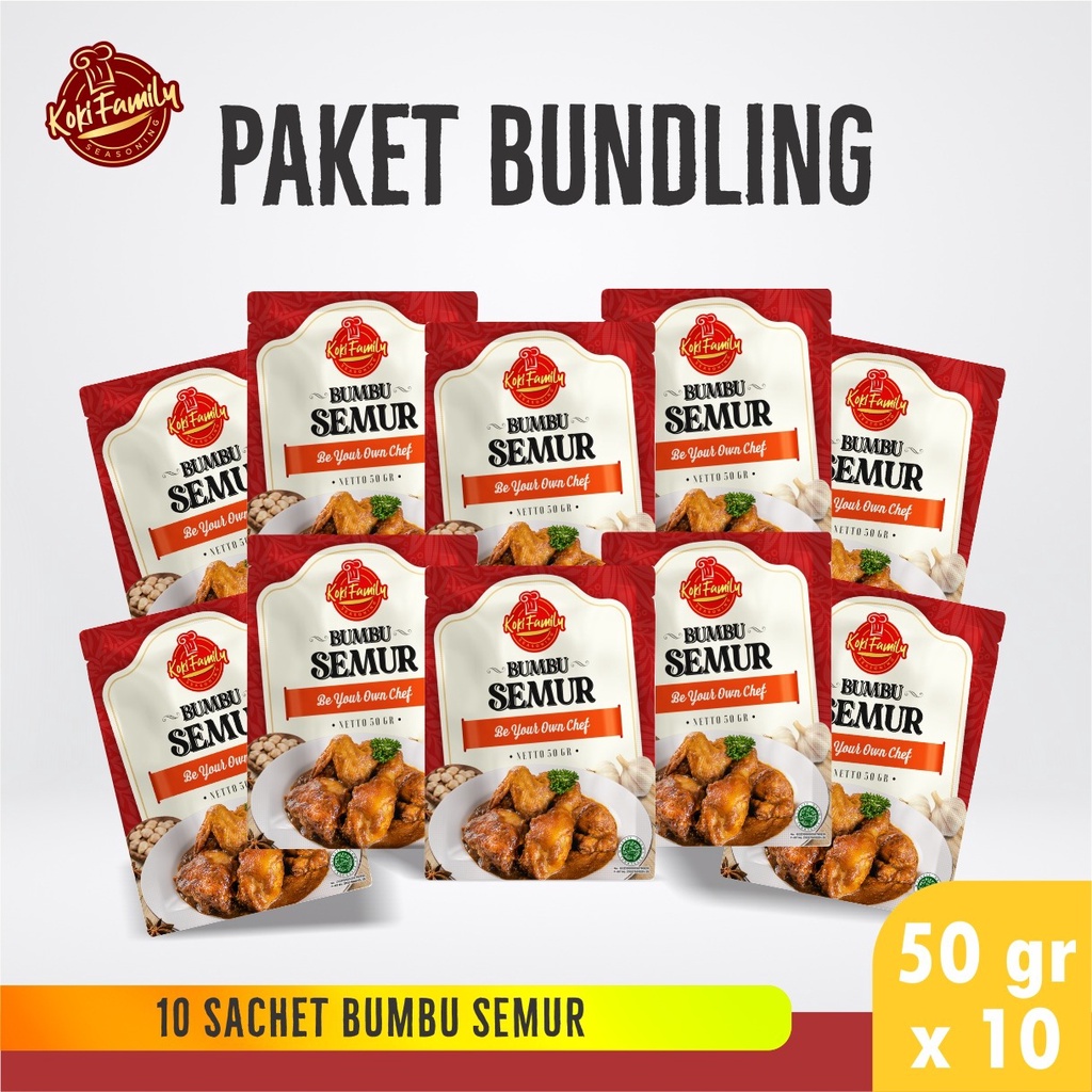

Paket Bundling Koki Family Bumbu Instan Semur 50Gr -10 Pcs