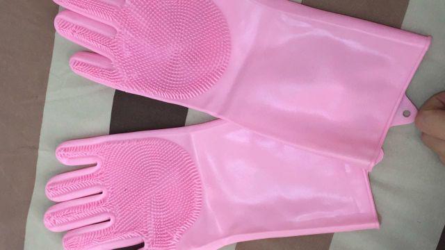 Sarung Tangan Masak Silikon / Magic Glove Brush 1 Pasang Sarung Tangan Cuci Piring