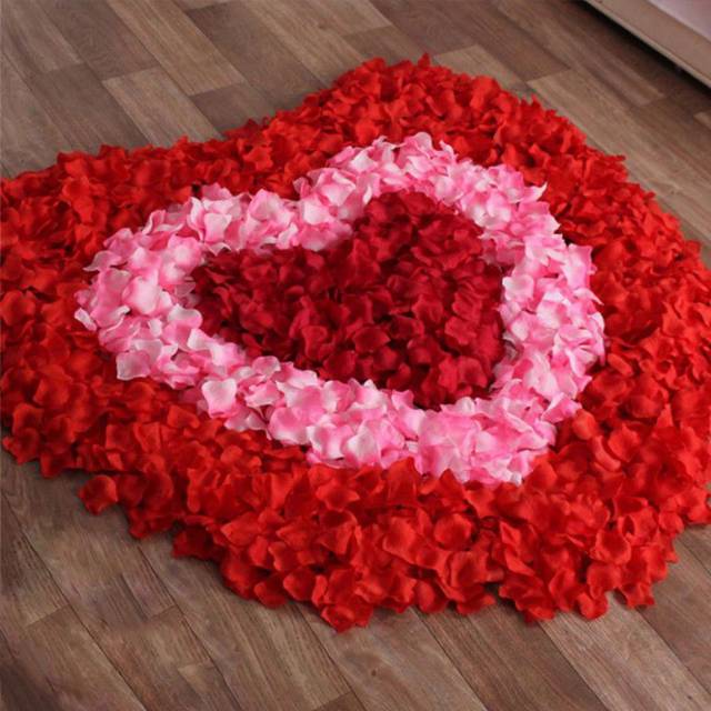 100 pcs ROSE PETAL/KELOPAK BUNGA/BUNGA TABUR/BUNGA DEKORASI PESTA/BUNGA PALSTIK ARTIFICIAL PALSU