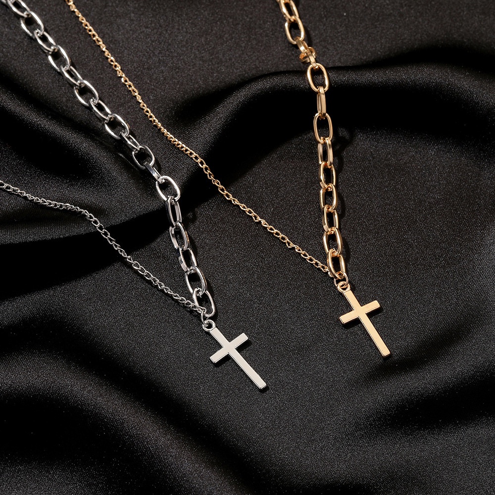 Korea Punk Cross Pendant Necklaces For Men And Women