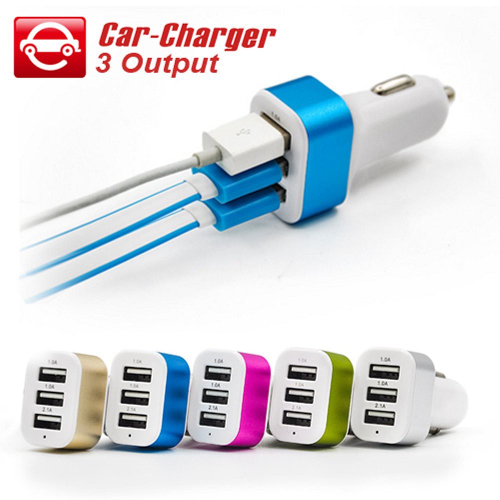 [18 GRAM] Adaptor Charger Mobil - Saver Car Charger 3 in 1 / 3 Output / 5.1A