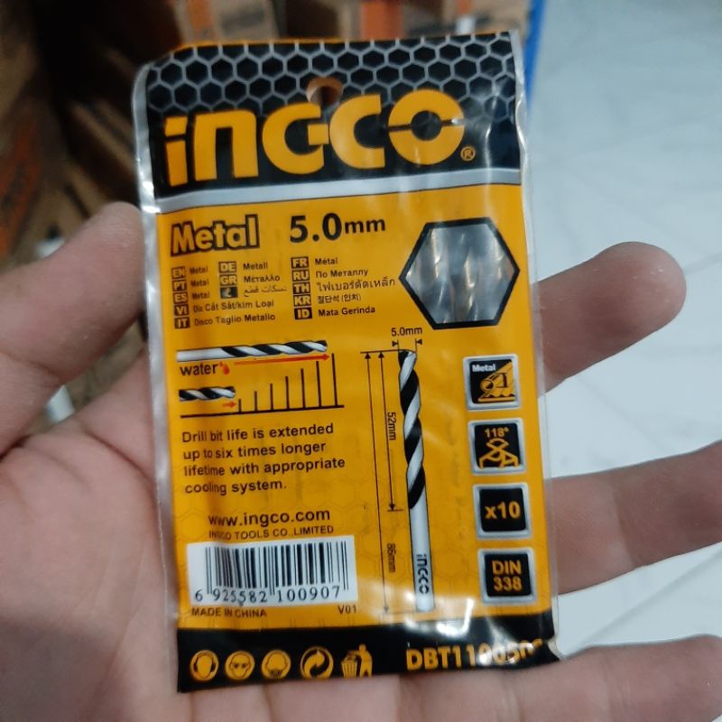 Mata Bor besi 5 mm 10 pcs Ingco