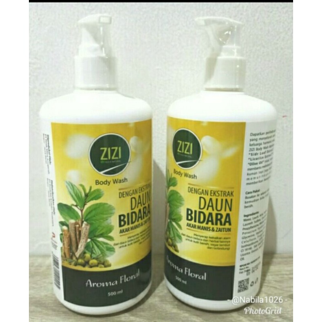 Sabun mandi bodywash Zizi bidara aroma floral dan mild pump 500 ml