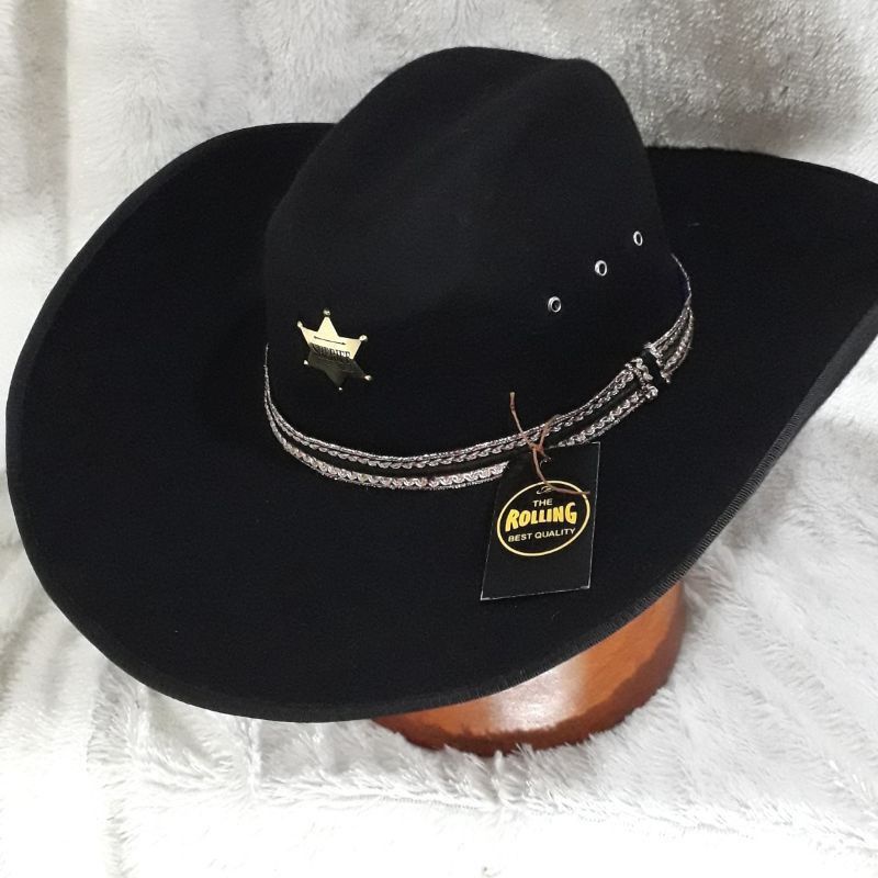 TOPI LAKEN FEDORA LEBAR MALBORO BAHAN WOOL ORIGINAL