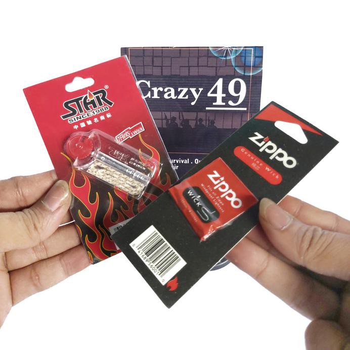 Batu Zippo Stars Plus Sumbu Zippo Original / Batu Zippo / Sumbu Zippo