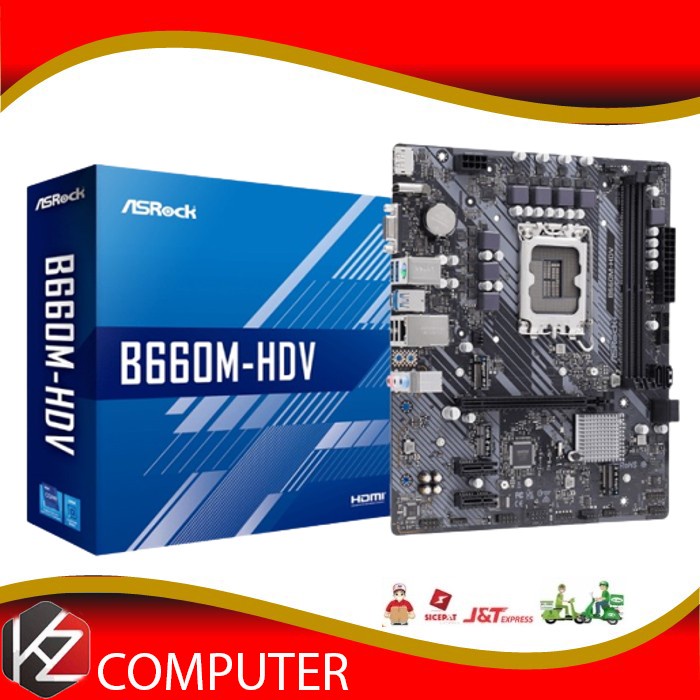 ASRock B660M-HDV DDR4 (LGA 1700, B660M, DDR4, USB3.2, SATA3) Garansi Resmi