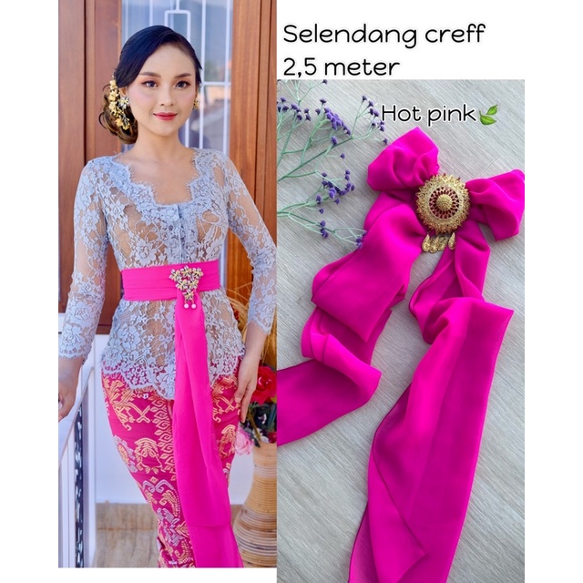 SELENDANG SUTRA CREF-Hot pink