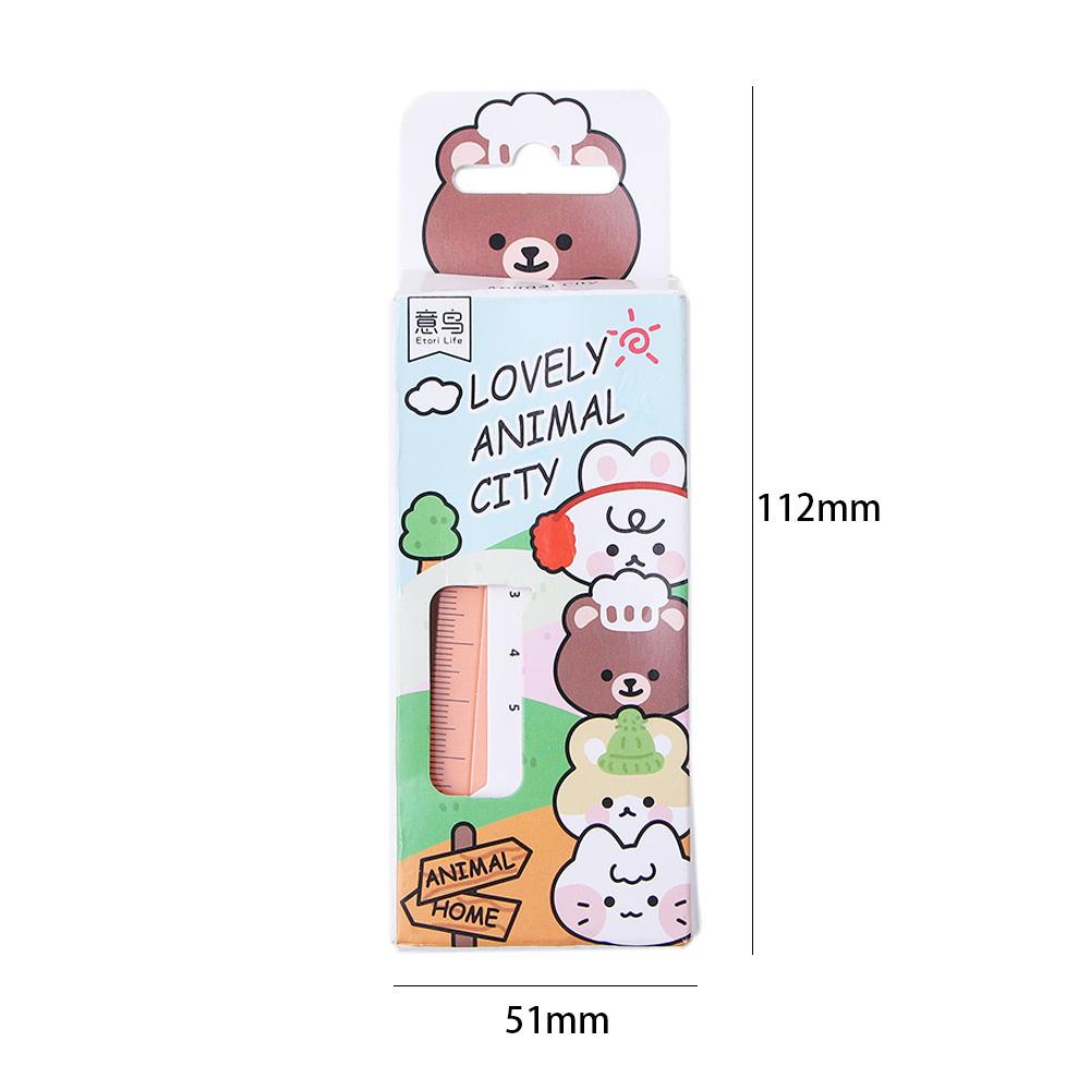 Penggaris Agustina Bookmark Penanda Halaman Anak Holder Siswa Alat Tulis Perlengkapan Sekolah Label Halaman Kartun Hewan