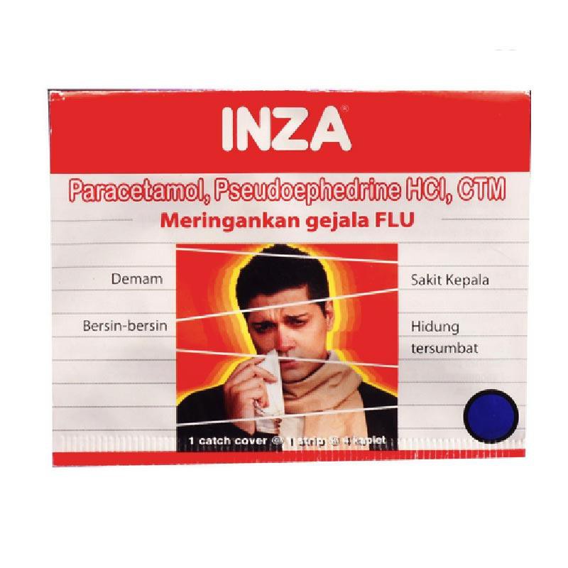 INZA Strip 4 Tablet - Obat Demam Pilek Flu Sakit Kepala